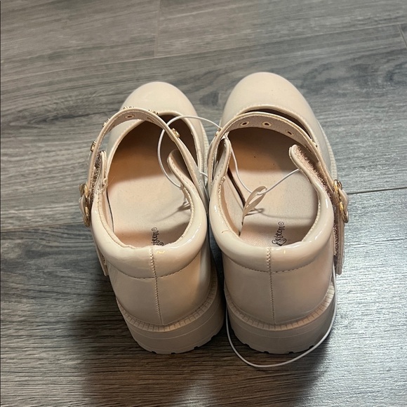 Self Esteem Cream Mary Jane Flats with Heart Accents - Picture 3 of 6